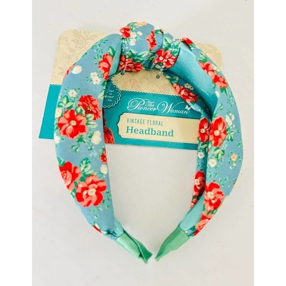 Pioneer Woman | Blue Breezy Blossom Vintage Floral Headbands Set of 3 Red Blue